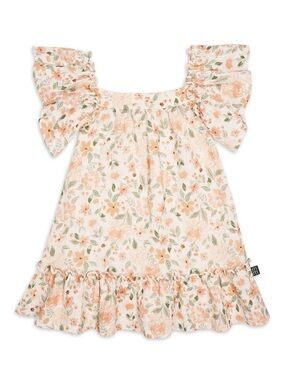 Modern Moments Floral Flutter/Ruffle Sleeve Dress, 2T